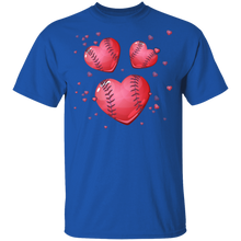 Load image into Gallery viewer, Vintage Baseball Heart Valentine&#39;s Day Boys G500 5.3 oz. T-Shirt
