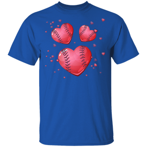 Vintage Baseball Heart Valentine's Day Boys G500 5.3 oz. T-Shirt