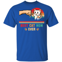 Load image into Gallery viewer, Vintage Best Cat Mom Ever Fist Bump With Bandana G500 5.3 oz. T-Shirt
