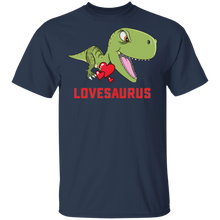 Load image into Gallery viewer, Valentines Day Dinosaur T Rex Boys Valentine Kids Lovesaurus G500 5.3 oz. T-Shirt
