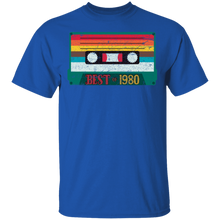 Load image into Gallery viewer, Vintage Best Of 1980 40 Years Old Birthday Cassette G500 5.3 oz. T-Shirt
