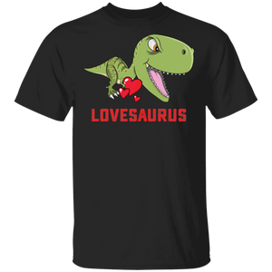 Valentines Day Dinosaur T Rex Boys Valentine Kids Lovesaurus G500 5.3 oz. T-Shirt