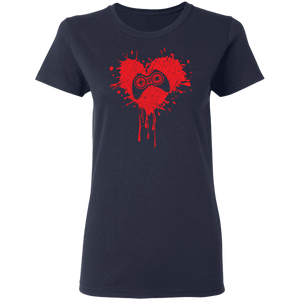 Gamer Heart Valentines Day Video Games Gift G500L Ladies' 5.3 oz. T-Shirt