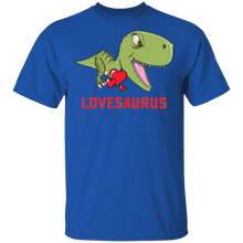 Load image into Gallery viewer, Valentines Day Dinosaur T Rex Boys Valentine Kids Lovesaurus G500 5.3 oz. T-Shirt

