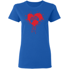 Load image into Gallery viewer, Gamer Heart Valentines Day Video Games Gift G500L Ladies&#39; 5.3 oz. T-Shirt

