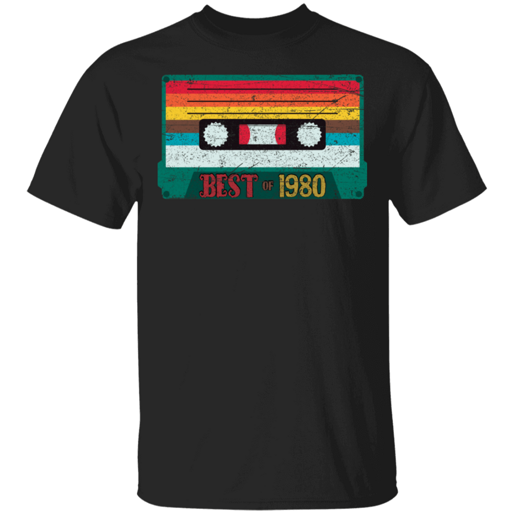 Vintage Best Of 1980 40 Years Old Birthday Cassette G500 5.3 oz. T-Shirt
