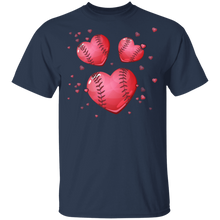 Load image into Gallery viewer, Vintage Baseball Heart Valentine&#39;s Day Boys G500 5.3 oz. T-Shirt
