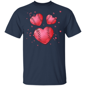 Vintage Baseball Heart Valentine's Day Boys G500 5.3 oz. T-Shirt