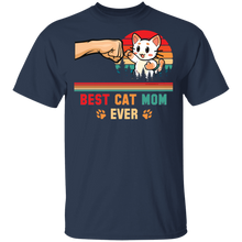 Load image into Gallery viewer, Vintage Best Cat Mom Ever Fist Bump With Bandana G500 5.3 oz. T-Shirt
