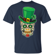 Load image into Gallery viewer, Saint Patricks Day of Dead Sugar Skull Lucky G500 5.3 oz. T-Shirt
